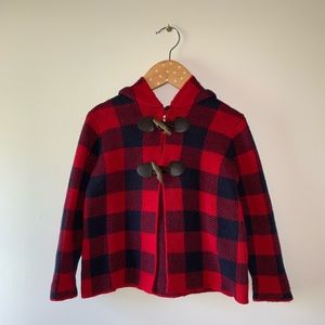 Oshkosh B’gosh buffalo check sweater jacket